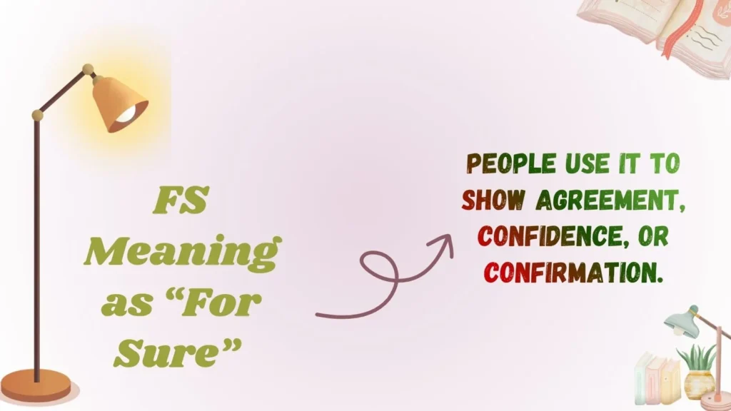 FS Meaning as “For Sure” 