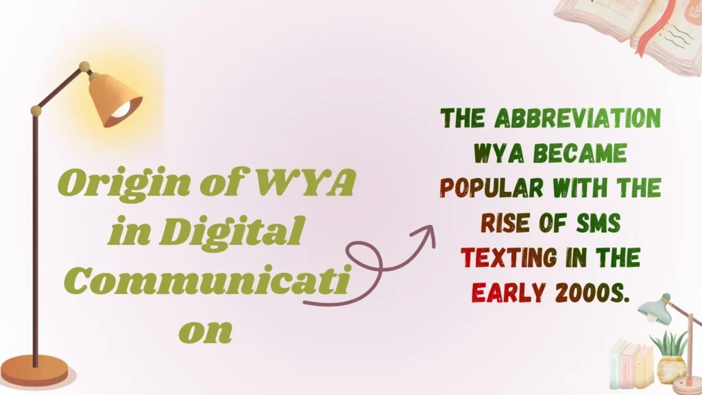 Origin of WYA in Digital Communication
