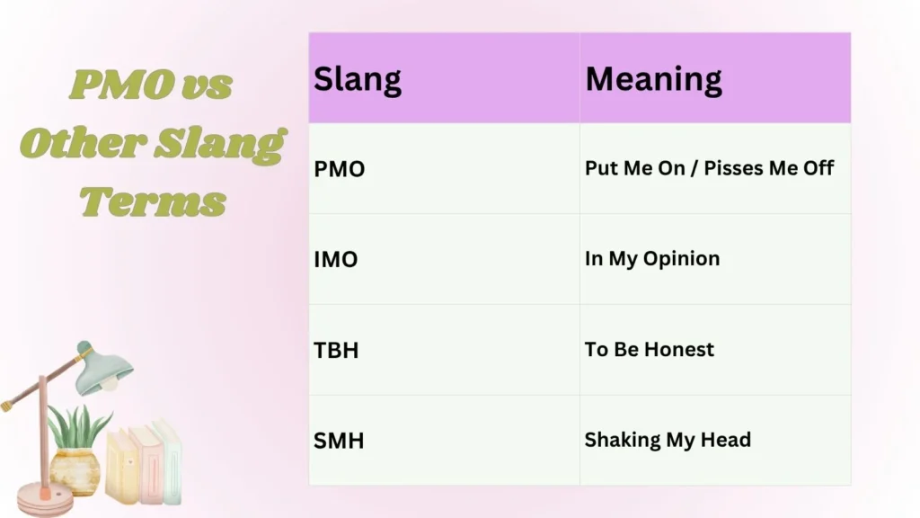 PMO vs Other Slang Terms