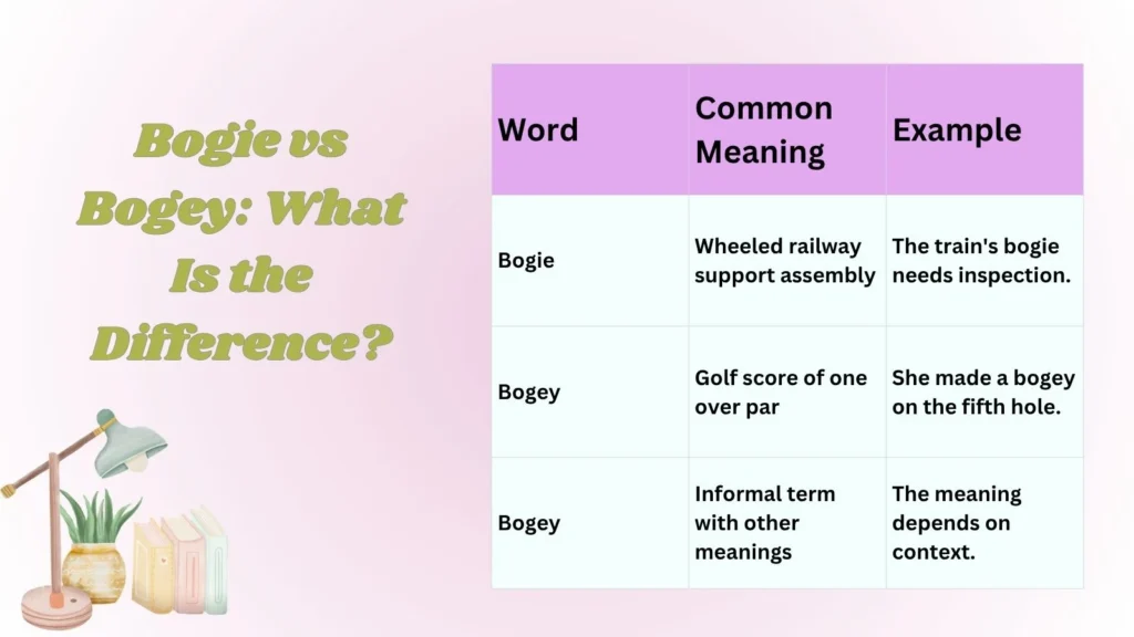 Bogie vs Bogey: What Is the Difference?