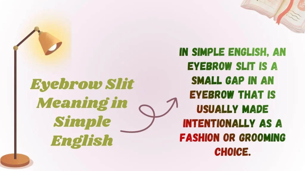 Eyebrow Slit Meaning in Simple English