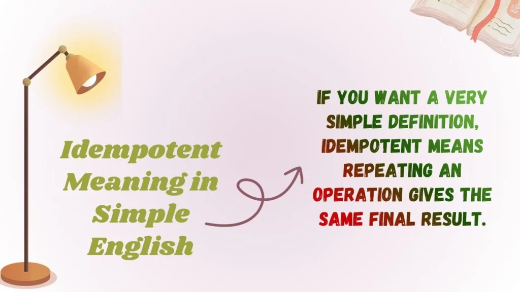Idempotent Meaning in Simple English