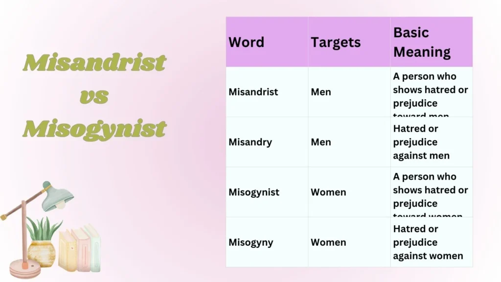 Misandrist vs Misogynist
