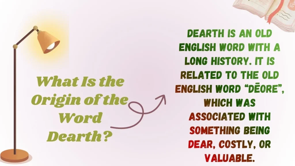 What Is the Origin of the Word Dearth?