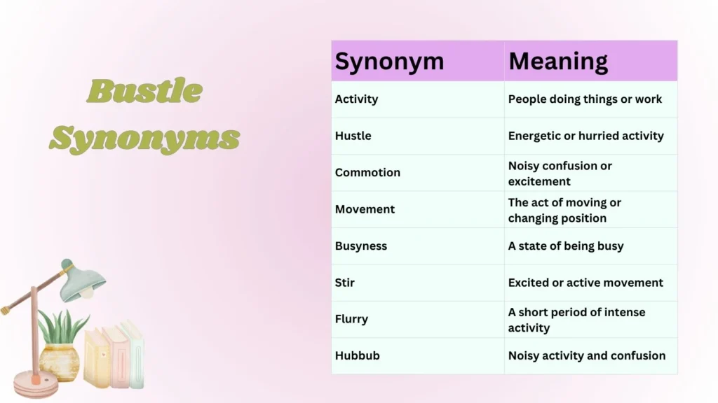 Bustle Synonyms