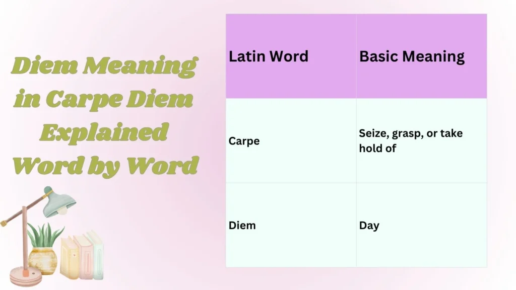 Diem Meaning in Carpe Diem Explained Word by Word