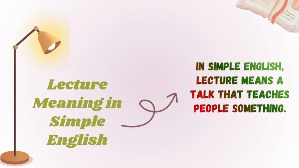 Lecture Meaning in Simple English