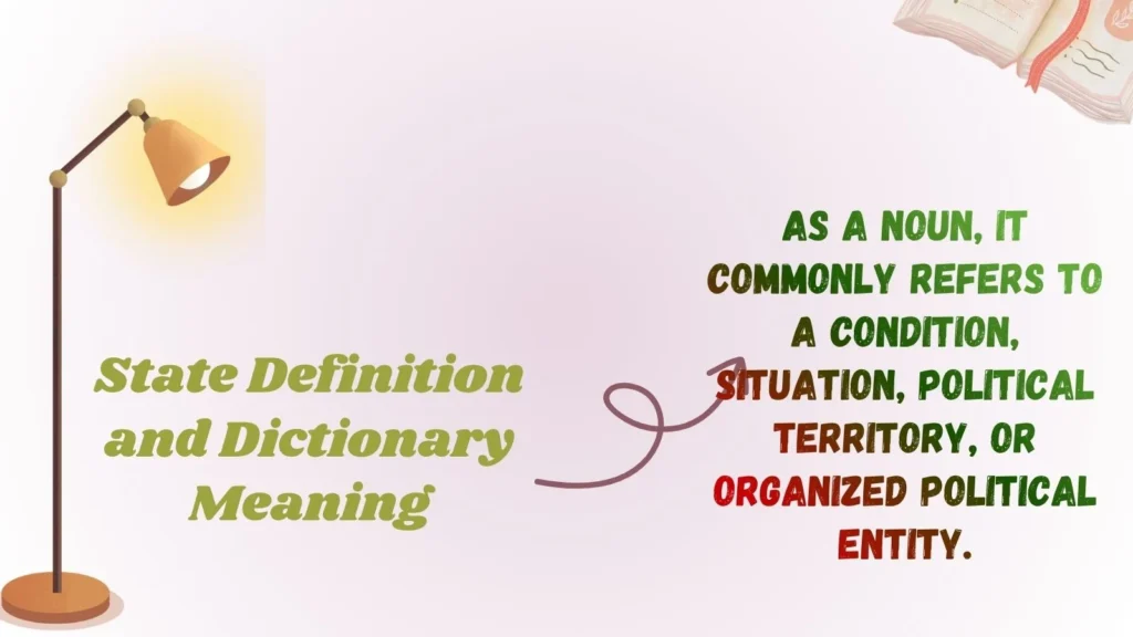 State Definition and Dictionary Meaning